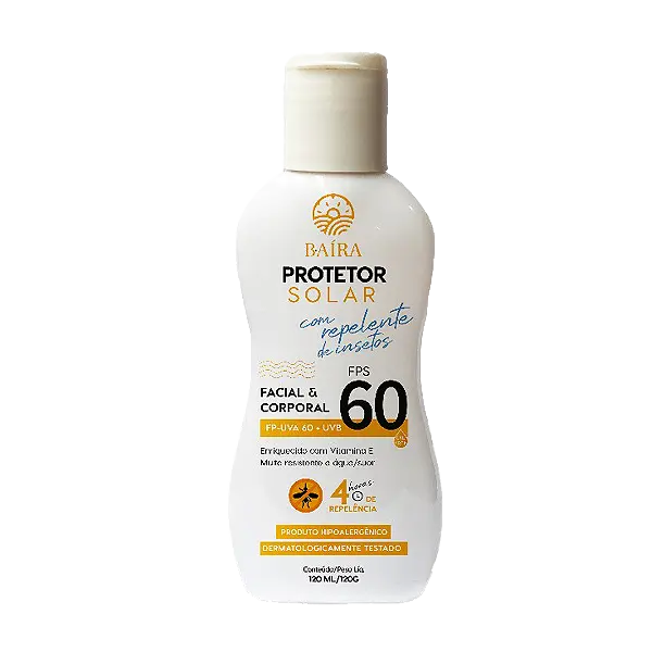 Protetor Solar 3 em 1 - Protetor Solar, Repelente e Hidratante